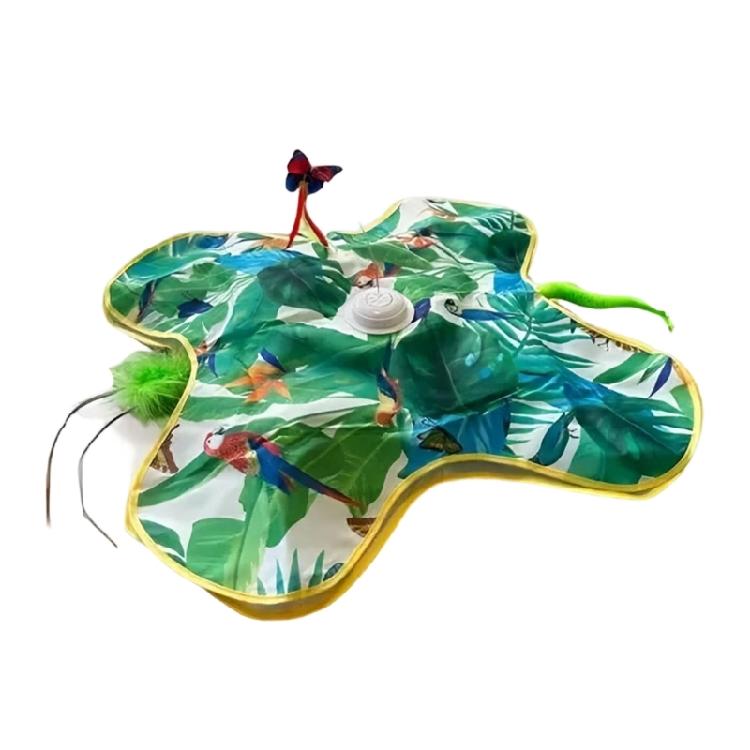 

Pet Hunting Game Cover Oxford Cloth Toy For Kittens Stimulating Indoor Fun Foldable Cover Enrichment зелёный