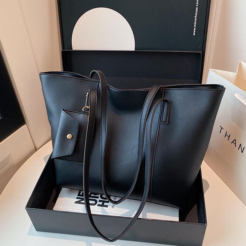 Simple Design Ladies Tote Bag In Pu With Interior Zipper Pocket For Work And School