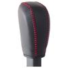 Tricolore Exchange DIY Shift Knob Leather Rewrapping Kit for Roox eK Wagon and eK Cross Black Leather On Left Black Leather On Top Red Stitching