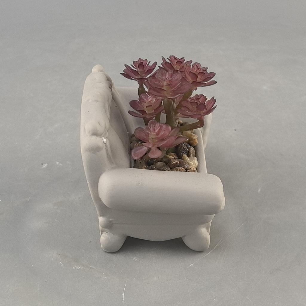 אדנית קרמיקה מיני בצורת ספה יצירתית, קישוט לבית, קישוט כניסה בעבודת יד קרמית