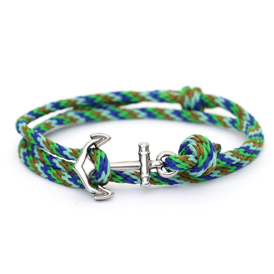Braided Anchor Bracelet Double Layer Rope Braclet Men Adjustable Women Navy Style Nautical Adventure Accessories Students