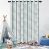 Set Of 2 Minimalist Blue Pattern Curtains Living Room Bedroom Window Home Textiles Geometric Floral Design Drapes Curtain Darkening Polyester Ideal