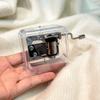 Transparent Hand Operated Music Box Musical Ornaments Acrylic Creative Crafts Ornaments  Children
