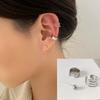 3 pcs/lot Clip Earrings with Piercied Black Silver Women's Ear Cuff Cool Stuff for Girls Punk Hiphop Ear Decoration