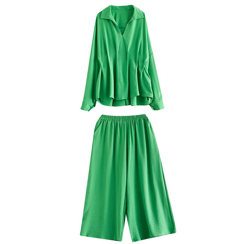 

XITAO свободные повседневные модные брюки комплекты ZY8879 One Size зелёный