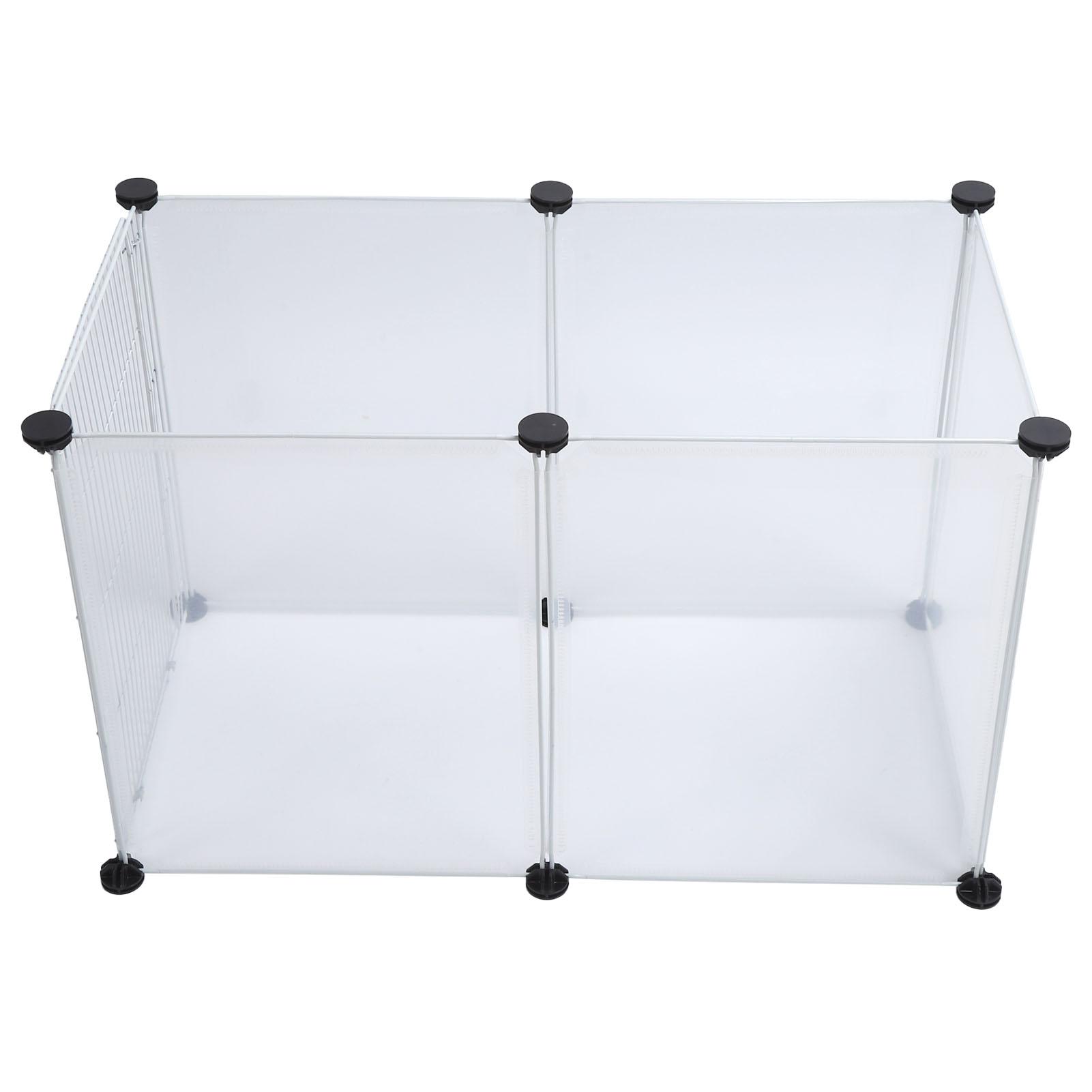 

Паркан для домашніх тварин Портативний Легка збірка Напівпрозорий пластиковий вольєр для котів та собак для малих та середніх домашніх тварин 6 штук S S 8.9 X 1.5in