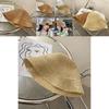 Elegant Women's Spring Summer Woven Sun Hat Foldable Breathable Beach Straw Hat