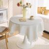Pastoral White Tassel Tablecloth - French-Inspired Cotton Linen for Coffee and Bedside Tables