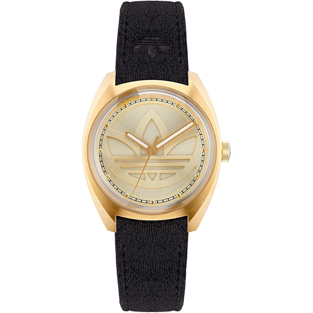 Adidas Originals Fashion Watch Quartz 5 ATM Water Resistant Mineral Glass Gold Dial Unisex