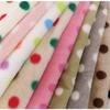 0.5/1/2 Yards Dot Printed Imitation Rabbit Fur Fabric for Sewing Pet Beds Hats Pajamas Soft Plush Dolls Handmade DIY Fabrics