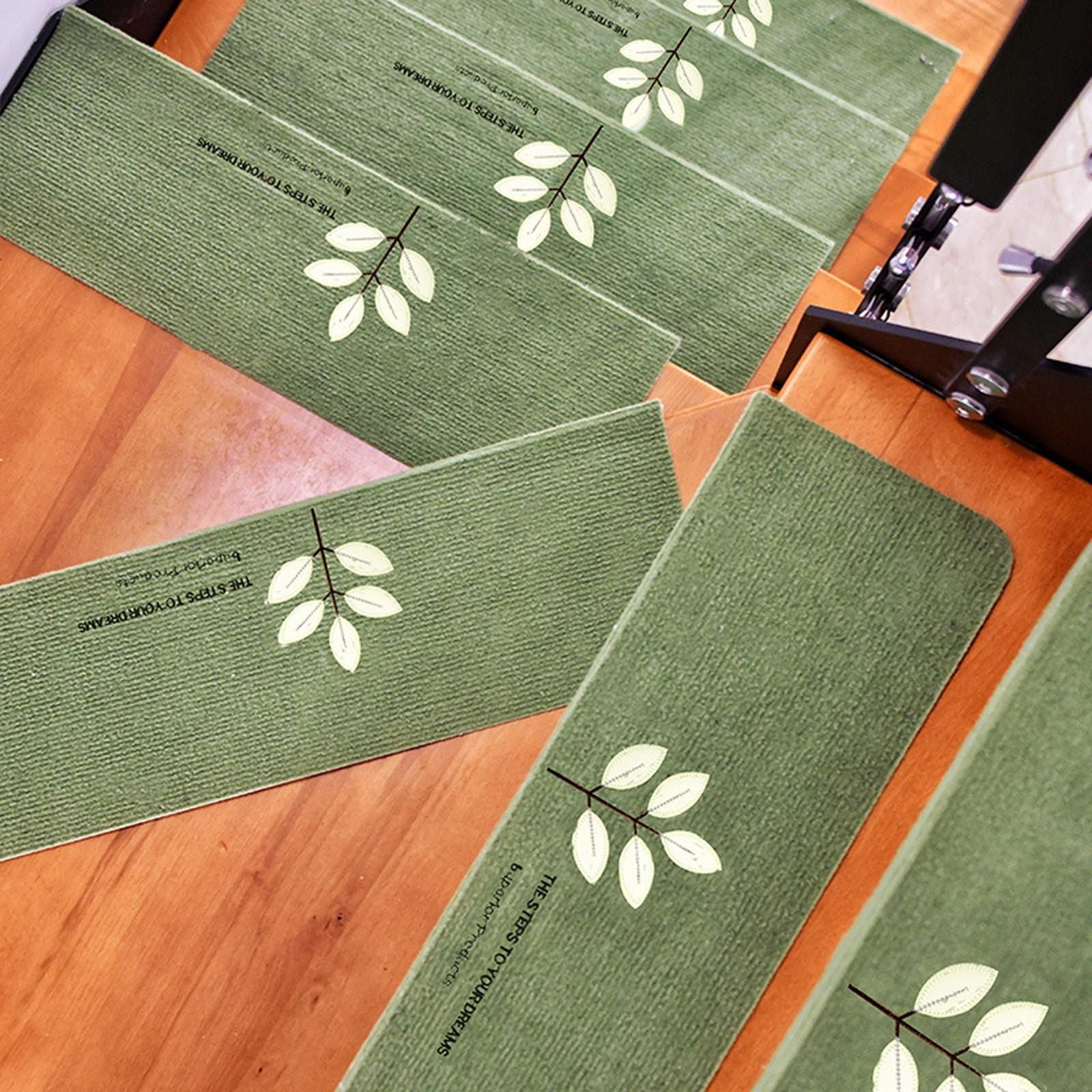 

Ночные светящиеся ступеньки Нескользящий ковер Внутренние лестничные ступени Коврики для лестниц Коврики Коврик для ступеньки Резиновая подложка Покрытие для ступеньки лестницы One Size зелёный