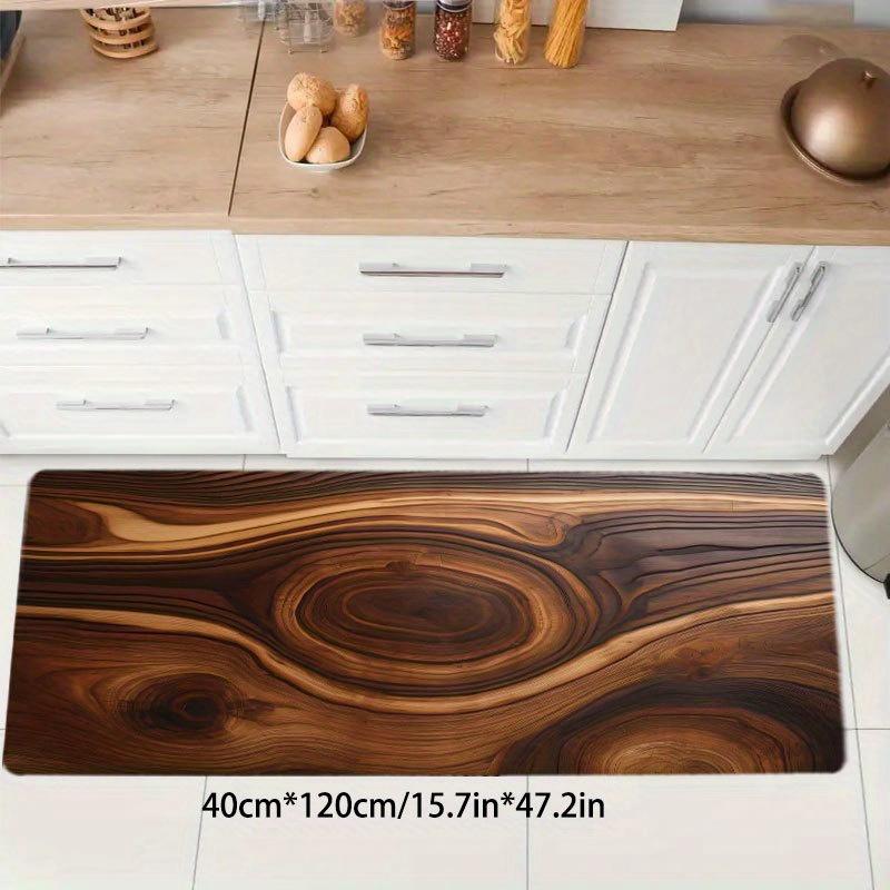 1Pcs Anti Fatigue Kitchen Rugs,  Luxury Wood Grain Print Waterproof Non-Slip Thick Cushioned Kitchen Mat Heavy Duty Comfort Standing Mat for Kitchen