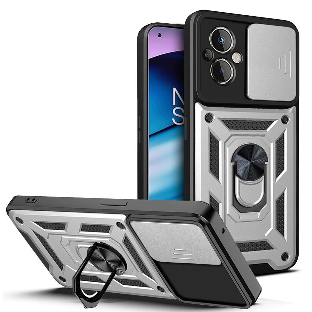 For OPPO Reno7 Lite Case Reno8 Lite Cover Reno 7z Reno 8z Magnetic Ring Holder Armor Phone Case Slide Camera Protect Back Cover