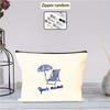 Creative Beach Theme Blue and White Striped Beach Chair Custom Name Organizer Bag Custom Name Fashion Portable Travel Makeup