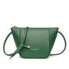 First layer cowhide women's bag, genuine leather lychee pattern bucket bag, underarm bag, large capacity shoulder messenger bag.