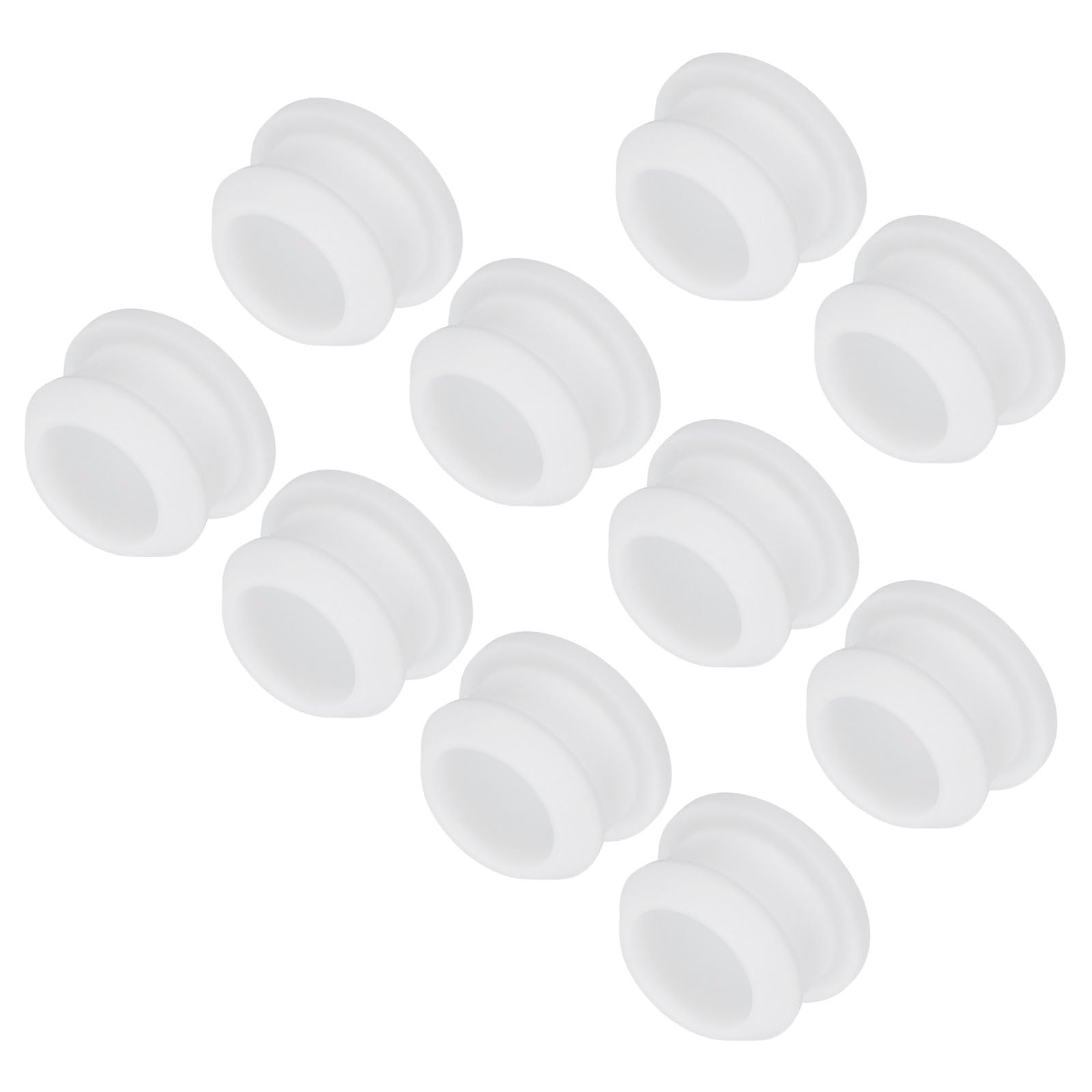 

uxcell Flush Type Round Silicone Hole Plugs for Kitchen 18mm Pack of 10 Snap-in Use, Diameter, White,