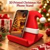 3D-печатная рождественская шапка, подставка для телефона, праздничный настольный орнамент и держатель для телефона