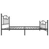 Metal Bed Frame with Headboard and Footboard Black 107x203 cm