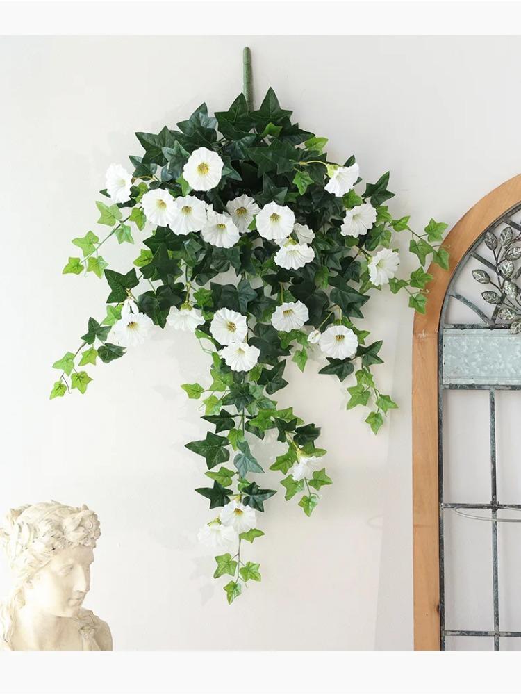 Искусственные цветы для улицы, подвесные корзины для дома, искусственные цветы, искусственные цветы, реалистичные искусственные петунии, садовый декор