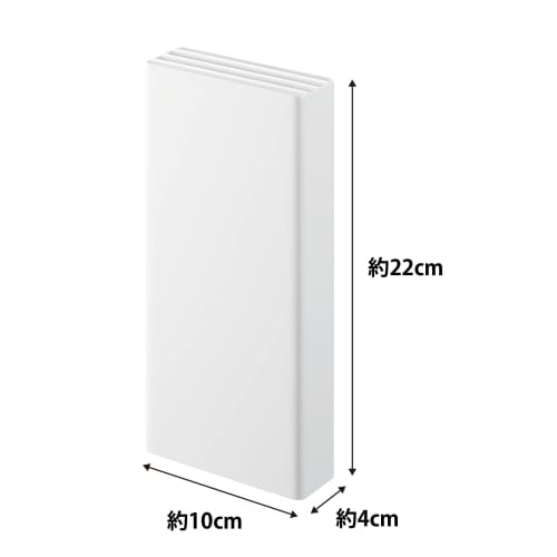 Yamazaki Film Hook Knife Holder, White, Approx. W10 X D4 X H22cm, Tower Knife Holder, Floating Storage, 2159