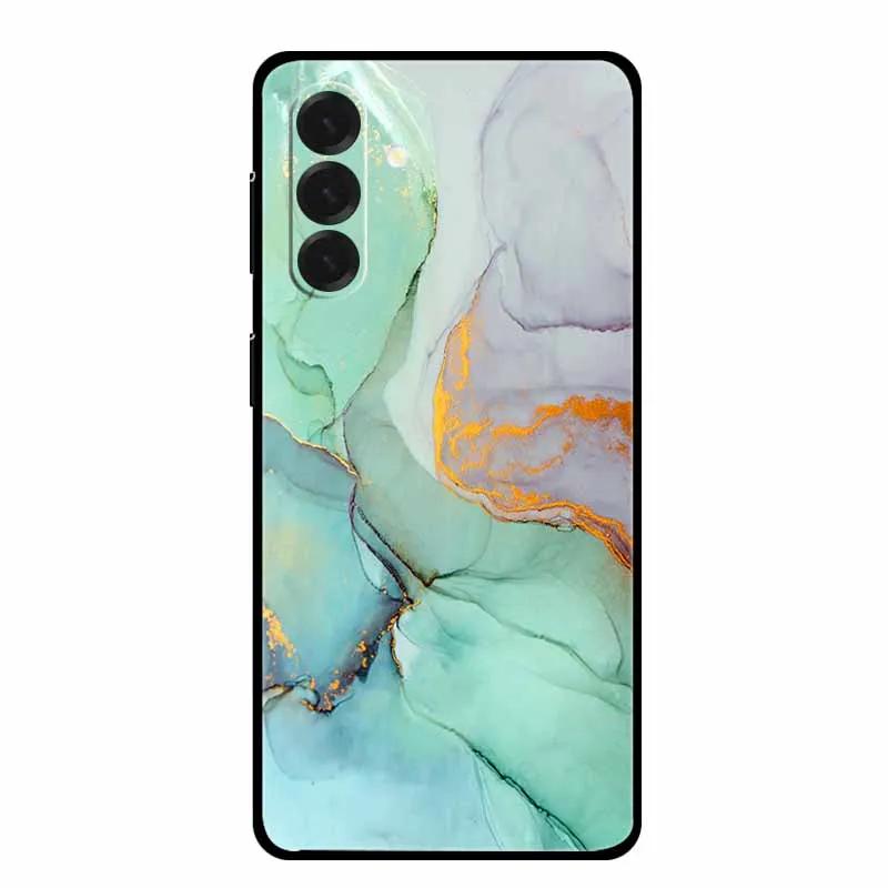 For Samsung Galaxy A17 Cases Marble Painted Black Silicone Back Cover Case for Galaxy A17 5G Protective Shell A17 Texture Bumper