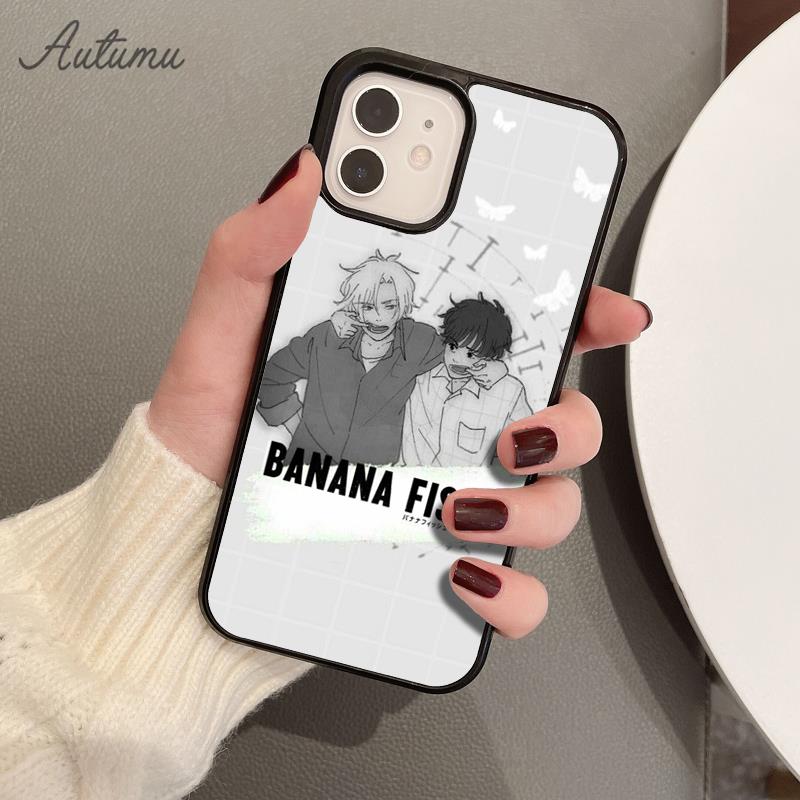 Banana Fish Phone Case for iPhone 11 12 13 14 Pro Max Mini X XR XS SE 2020 5 6S 7 8 Plus Samsung Galaxy S21 S22 Cover Shell