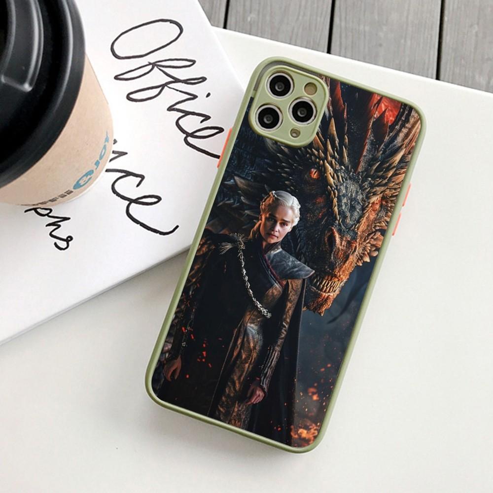 Dragon Mother Thrones Phone Case For IPhone 14 11 12 13 Mini Pro Max 8 7 Plus X XR XS MAX Translucent Matte Cover