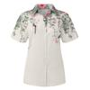 Women's Casual Fashion Floral Print Top Short Sleeved Loose Button Shirt