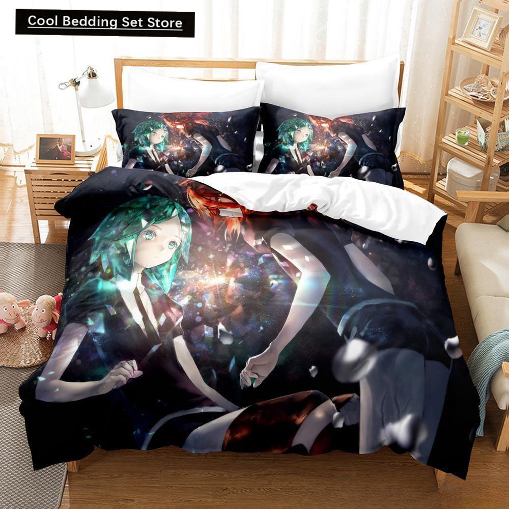 3D Print Anime Houseki no Kuni 2/3pcs Bedding Set Single Twin Full Queen King Size Bed Set Adult Kid Bedroom Duvet cover Sets