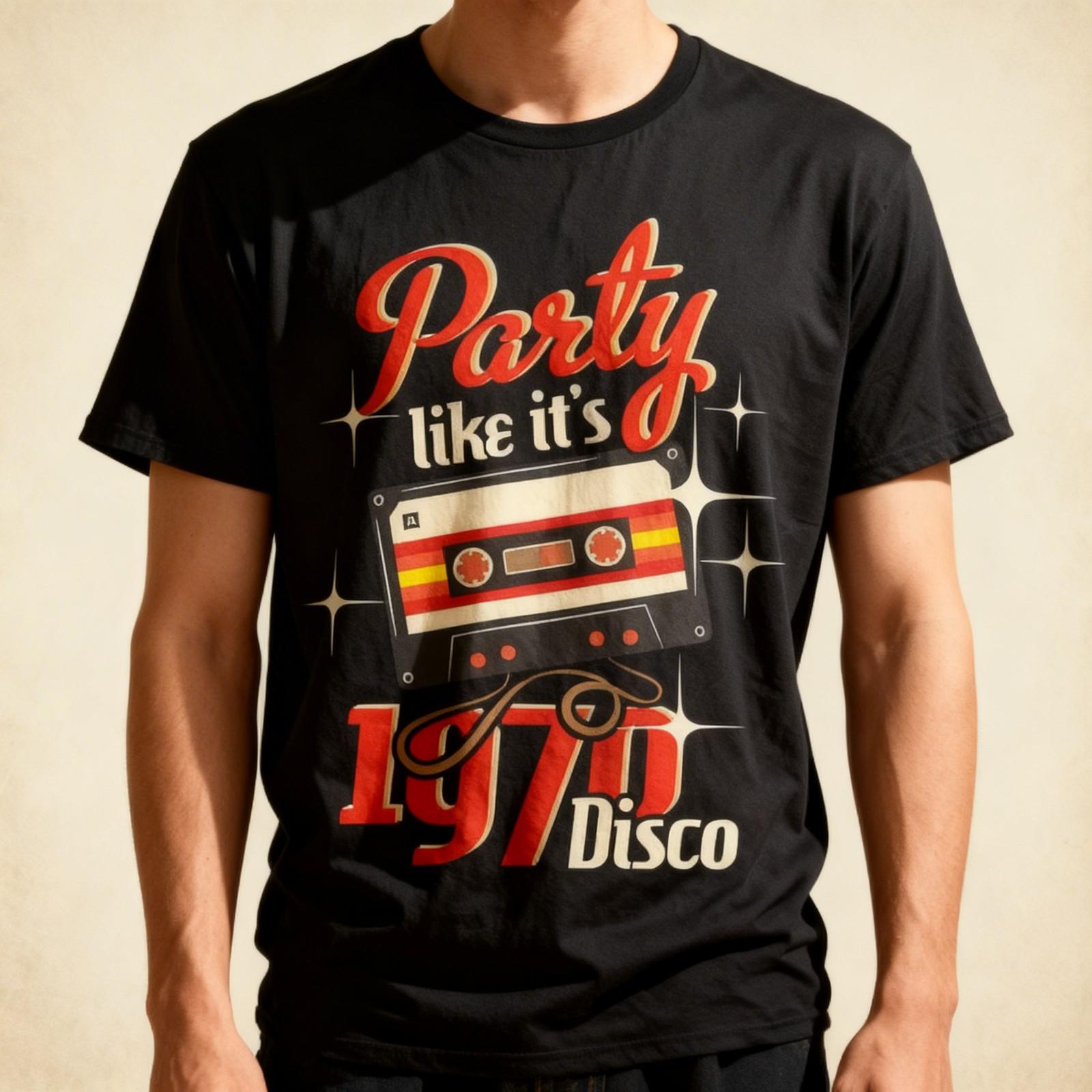 Party Like It s 1970 Disco 1970s Funky Party 70s Groove T-Shirt Unisex T-Shirt M