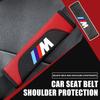 Leather Car Safety Seat Belt Strap Shoulder Pad Accessories For Performance M E87 E30 E46 E28 F35 G20 E93 F20 X3 X