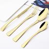 24pcs Black 304 Stainless Dinnerware Set Sharp Steak Knife Fork Coffee Spoon Cutlery Set Stainless Steel Flatware Silverware Kitchen Tableware