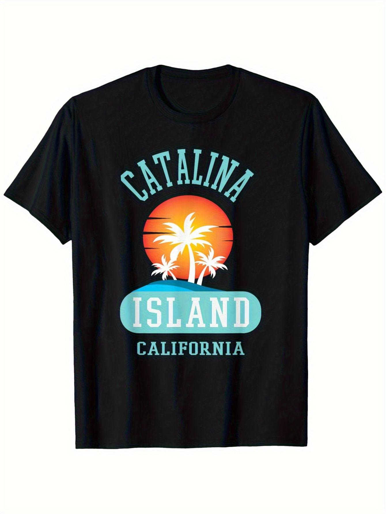 Местная мужская футболка 3XL белая Catalina Island California S