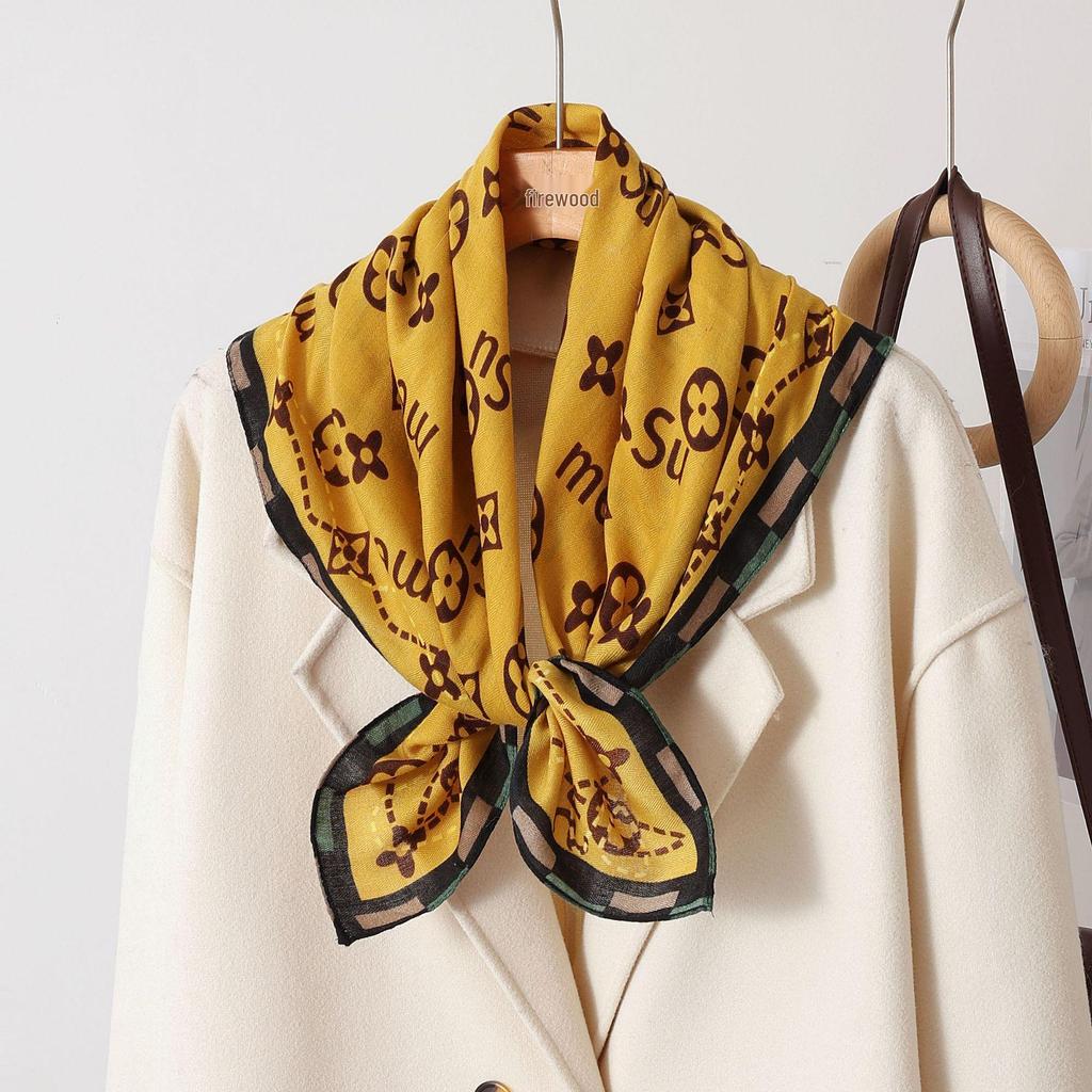 Paisley Patchwork Cotton & Linen Square Scarf for Women - Silk Neck Tie for Shirts, Suits & Waist - Spring/Summer Fashion Accessory