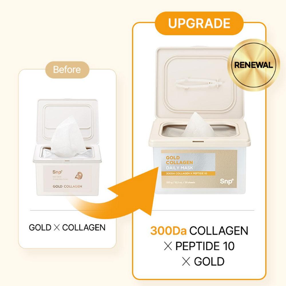 SNP Gold Collagen Daily Mask Pack 350g, 30 pieces, 1 piece