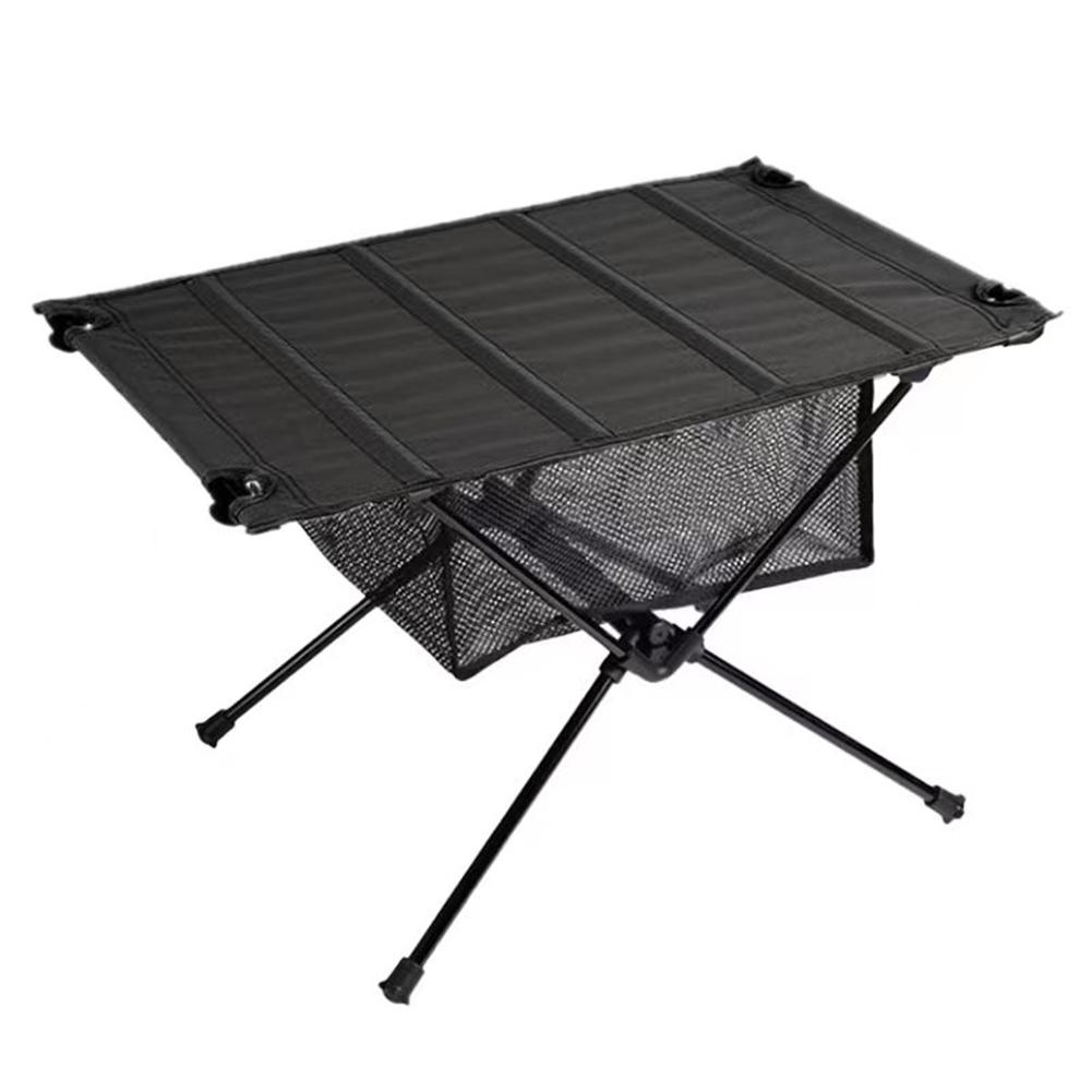 

Folding Table with Mesh Storage Net Beach Table Tent Side Table for Outdoor Backpacking Hiking Travel чорний