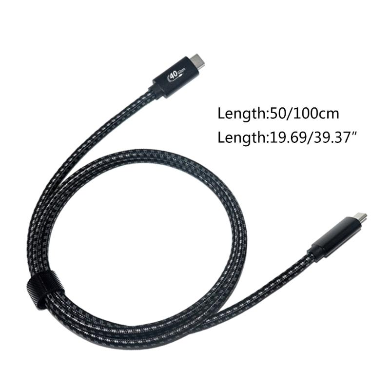 USB C To USB C PD100W Charging Cable for Laptop Cellphone Hard Disk Thunderbolt4 8K@60hz Display USB4 Extension Cable