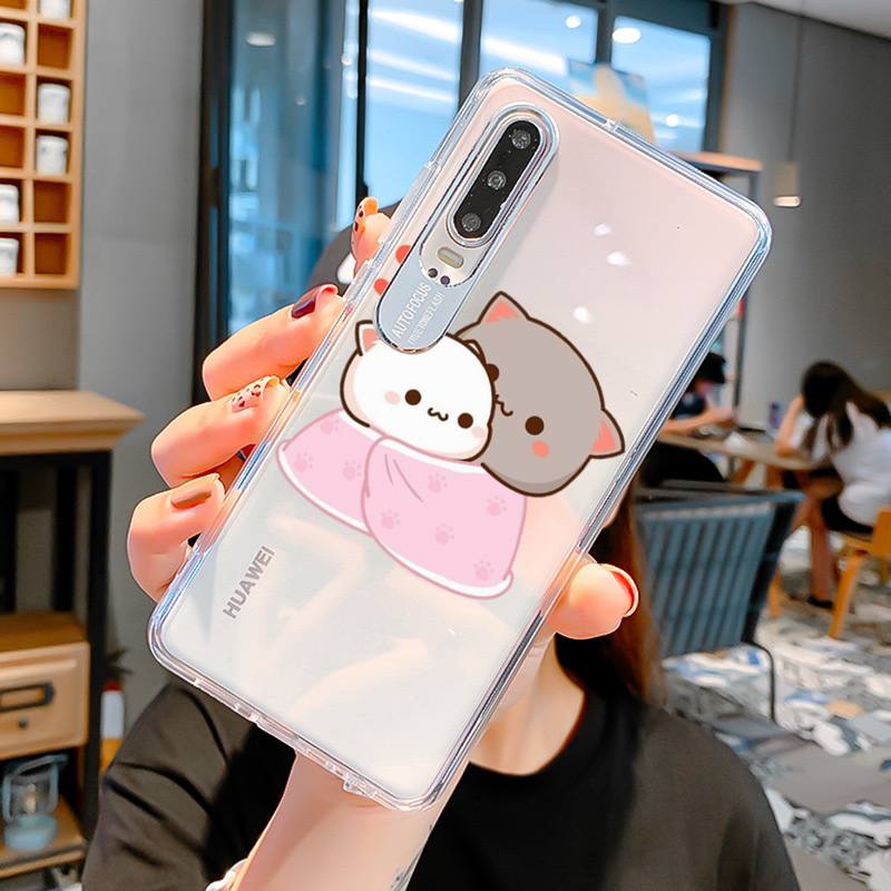 FHNBLJ Mochi Peach Goma Cat Phone Case For Huawei P 20 30 40 pro lite Psmart2019 Honor 8 10 20 Y5 6 2019 Nova3E