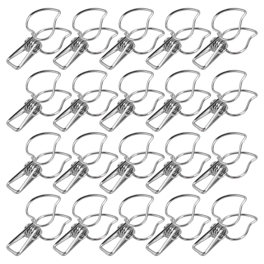 20Pcs Clips Multifunctional Strong Hollow Spring Clip for Clothes Drying Sealing Small Clip