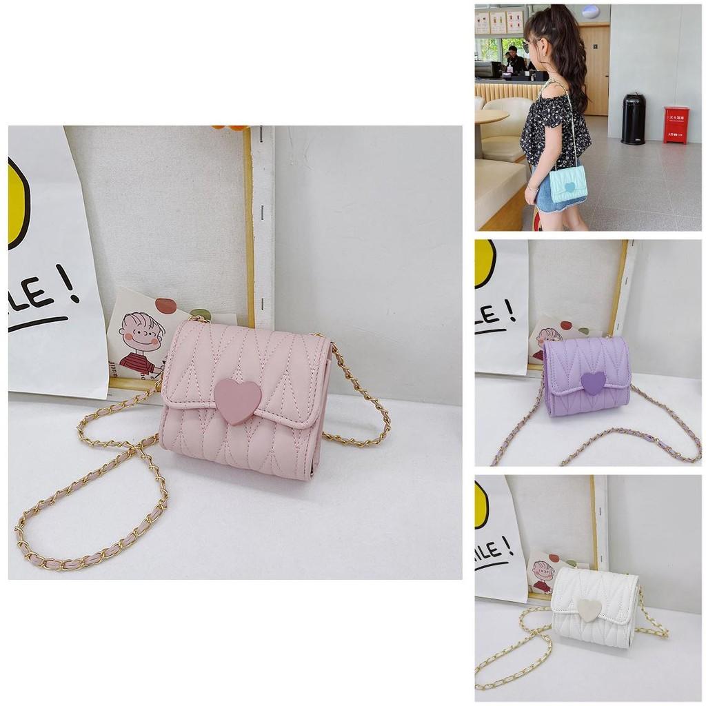 Children Pvc Mini Chain Shoulder Bag With Checkered Pattern For Girls