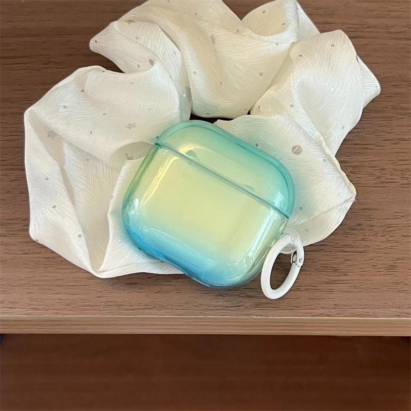 Ins wind simple contrasting splicing gradual change applicable AirPods 1 /pro1 earphone protective case cover two or three generations of new models