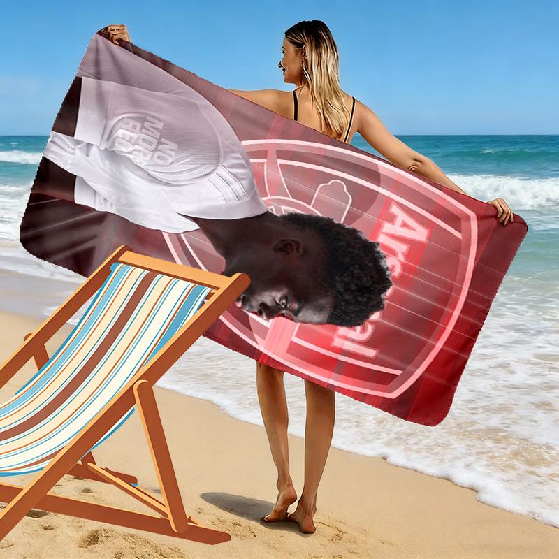 Bukayo Saka Print Beach Towel, Large Soft Quick Dry Towel for Beach Camping Swimming