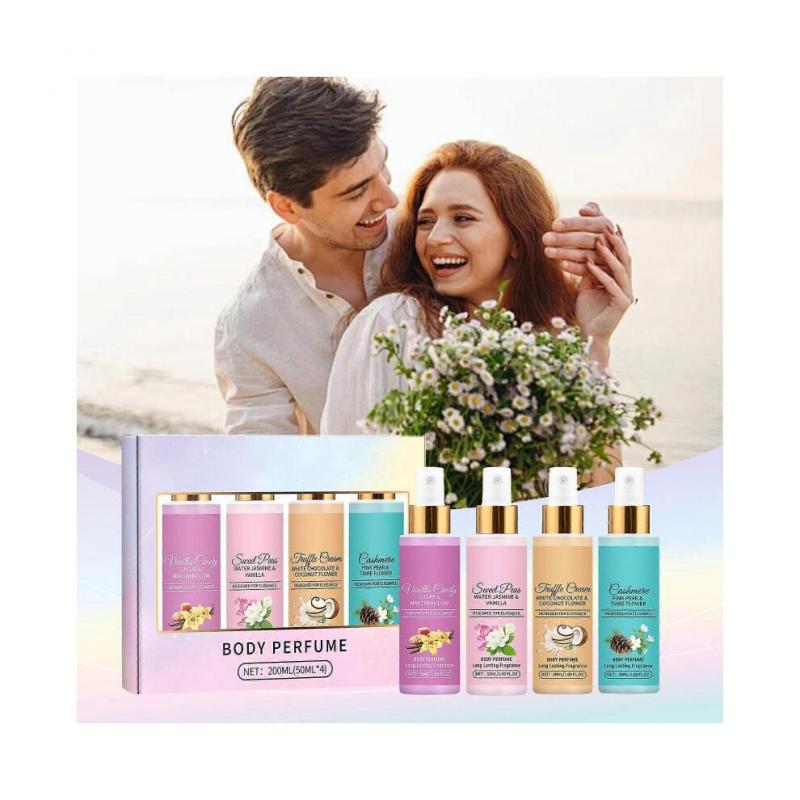 Unique Body Mist Set - Perfumes for Women - Body Spray for Women - Vegan Cruelty-Frees - 4 Pcs Body Perfume Fragrances Spray 200ml