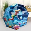 Tinkerbell-Themen-Reiseregenschirm - 8 Rippen, Automatisches Öffnen und Schließen, Tragbares FaltDesign, Kompakter und Stilvoller Regenschirm Geeignet für