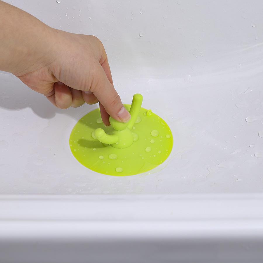Kitchen Bathroom Sink PlugDrains Small Partner Silicone Floor Drain Cover Villain Sink Bathtub Sewer Plug Household