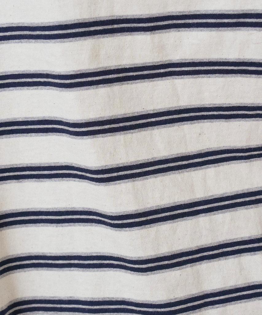 Sayu Striped Biscuit Short Sleeve T-Shirt Ivory