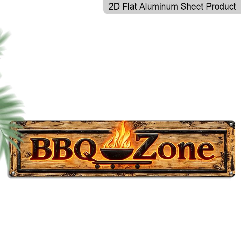 [BBQ Master Metal Sign] 2D Flat, 15.7×3.94inch Large BBQ Master Metal Sign - Heavy-Duty Aluminum Retro Outdoor/Wall Art, BBQ Grill & Backyard Decor 40cm x 10cm
