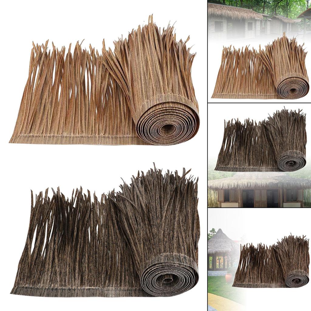 Mexican Straw Roof Thatch Artificial Palm Thatch Rolls Multifunction Synthetic Thatch Roofing for Outdoor Garden Ornament Accs
