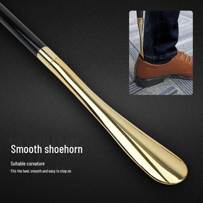 Maximilian Luxury Shoehorn with Metal and Wood Handle for Home or Hotel Use
