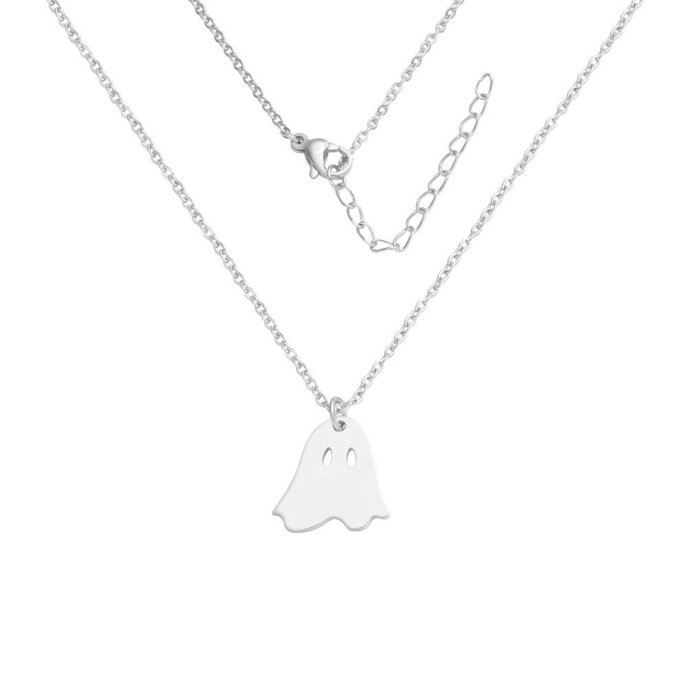 

Ожерелье из титана в виде тыквы-призрака ведьмы на Хэллоуин - европейский и американский стиль